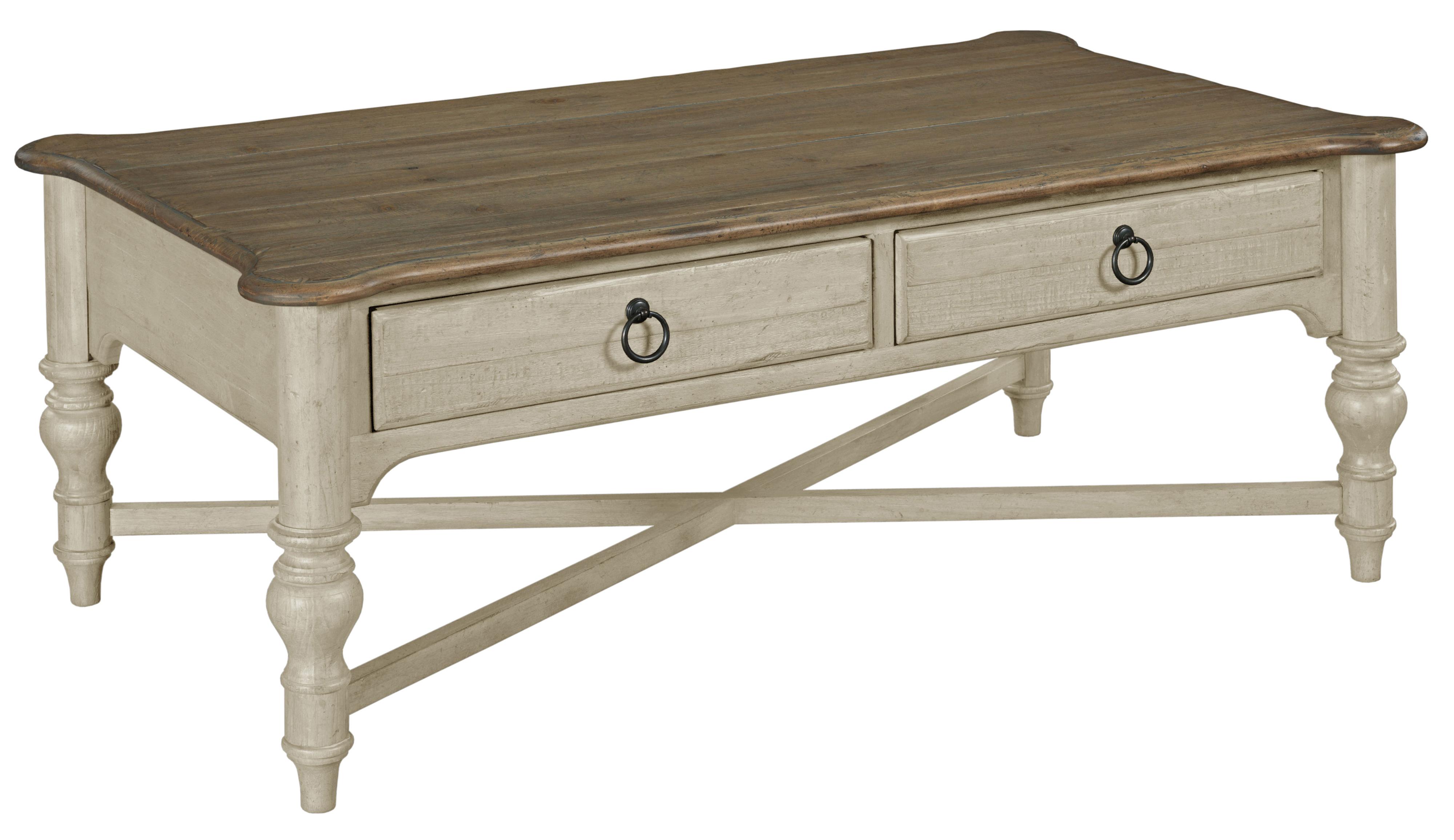 Kincaid Furniture Weatherford Cocktail Table with 2 Drawers and X